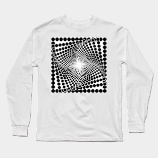 Opart pattern- black and white Long Sleeve T-Shirt